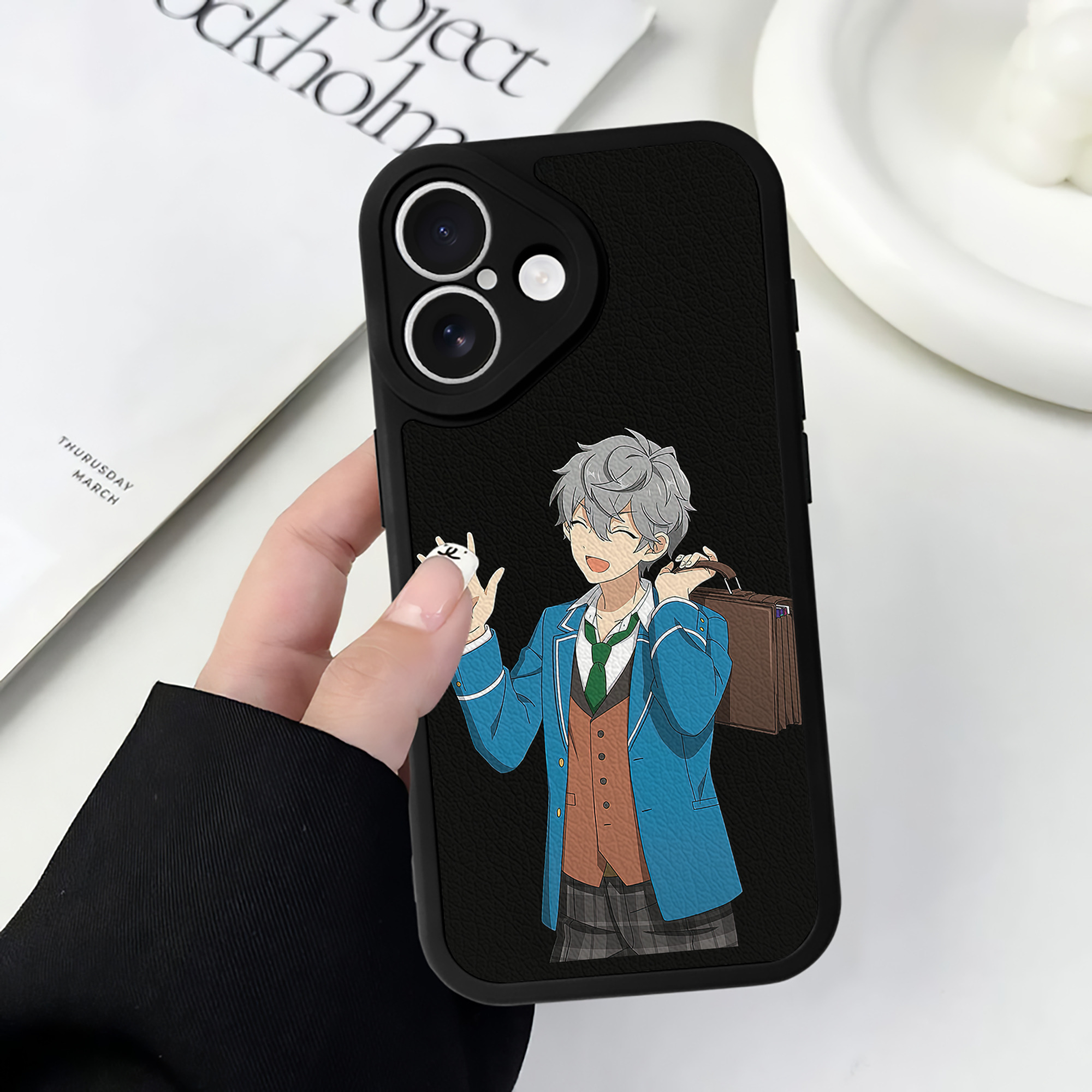 （画像用） あんさんぶるスターズ! Ensemble Stars 【iPhone 16シリーズ対応】シリコンスマホケース（レザー調） 材質：シリコン